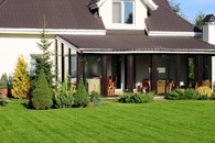 House with Lawn - Landscape Construction 